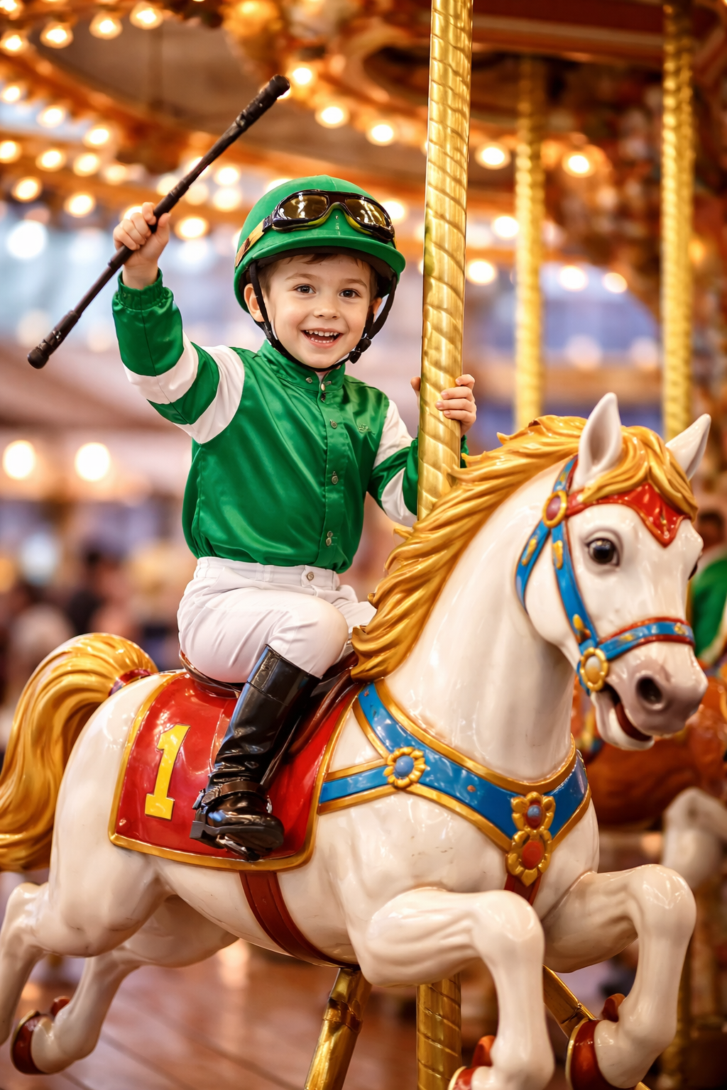 A young Stu Stewart — clearly destined for a career in racing